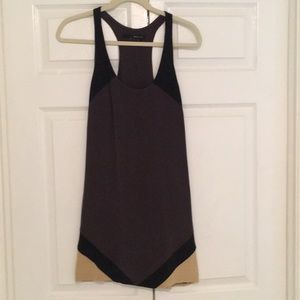 Jay Godfrey Brown/Black/Tan mini dress